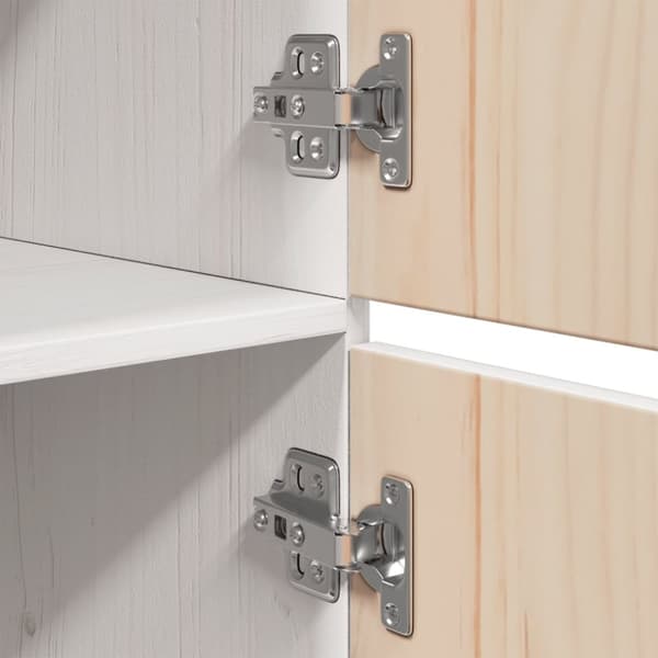 vidaXL Highboard hvit 34x40x108,5 cm heltre furu