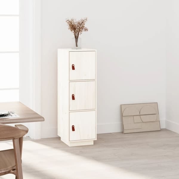 vidaXL Highboard hvit 34x40x108,5 cm heltre furu