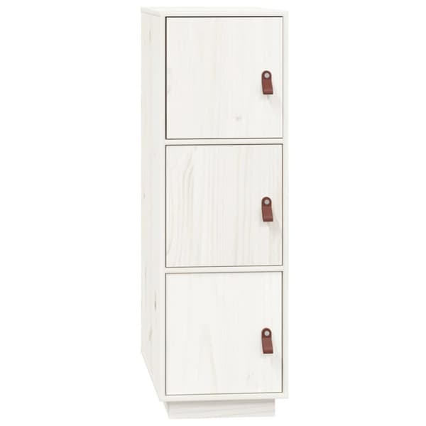 vidaXL Highboard hvit 34x40x108,5 cm heltre furu