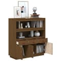 Miniatyrbilde 5 av 11: vidaXL Highboard honningbrun 100x40x108,5 cm heltre furu
