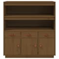 Miniatyrbilde 6 av 11: vidaXL Highboard honningbrun 100x40x108,5 cm heltre furu