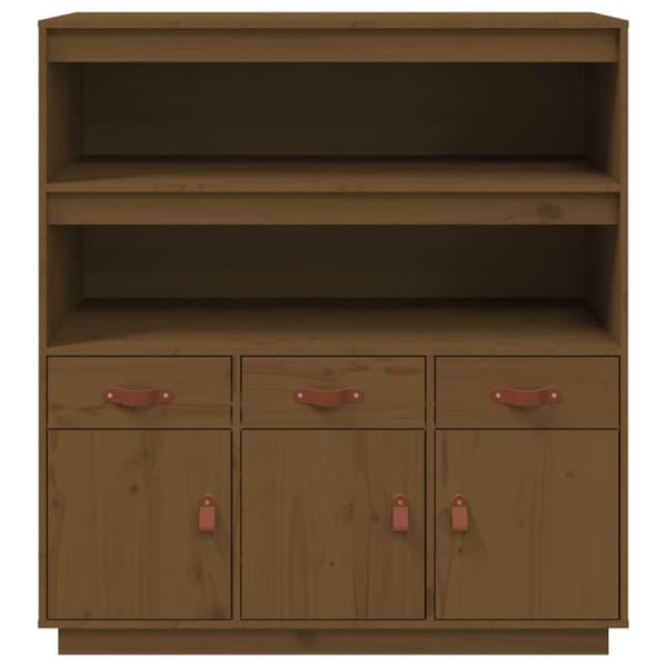 vidaXL Highboard honningbrun 100x40x108,5 cm heltre furu