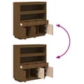 Miniatyrbilde 10 av 11: vidaXL Highboard honningbrun 100x40x108,5 cm heltre furu