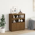 Miniatyrbilde 2 av 11: vidaXL Highboard honningbrun 100x40x108,5 cm heltre furu