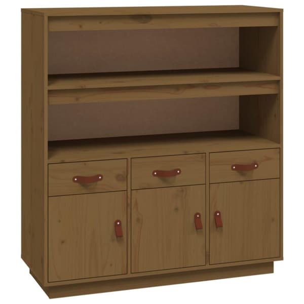 vidaXL Highboard honningbrun 100x40x108,5 cm heltre furu