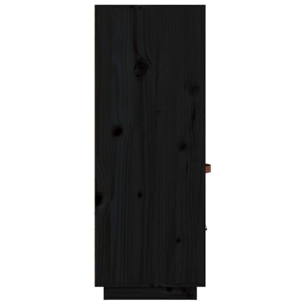 vidaXL Highboard svart 67x40x108,5 cm heltre furu