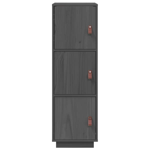 vidaXL Högskåp grå 34x40x108,5 cm massiv furu