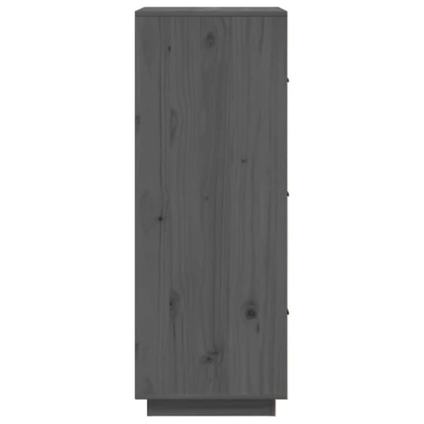 vidaXL Högskåp grå 34x40x108,5 cm massiv furu