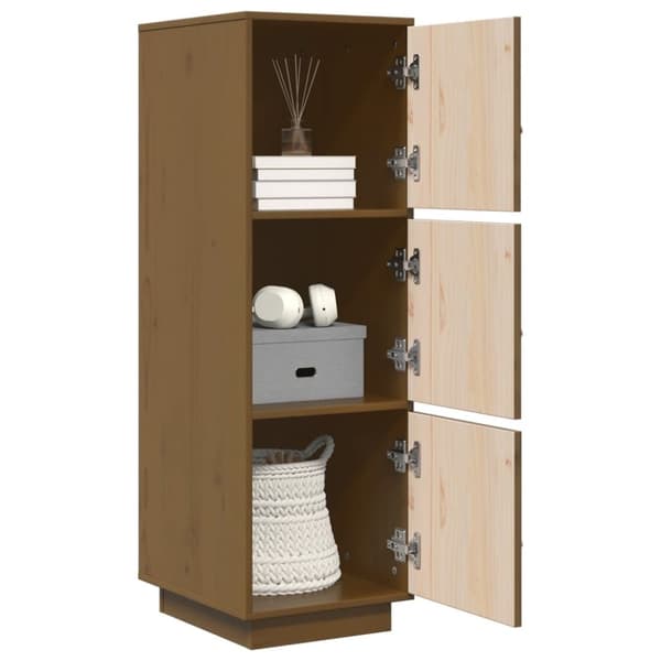 vidaXL Highboard honningbrun 34x40x108,5 cm heltre furu