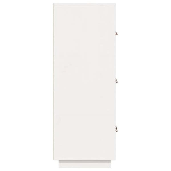 vidaXL Highboard hvit 67x40x108,5 cm heltre furu