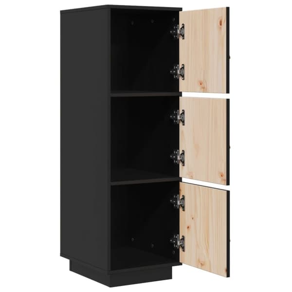 vidaXL Highboard svart 34x40x108,5 cm heltre furu