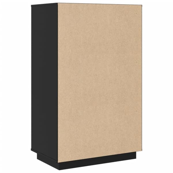vidaXL Vitrinskåp svart 67x40x108,5 cm massiv furu