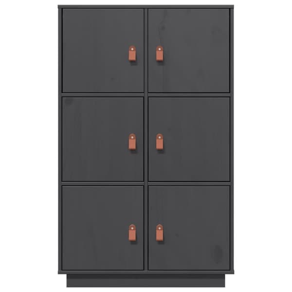 vidaXL Highboard grå 67x40x108,5 cm heltre furu
