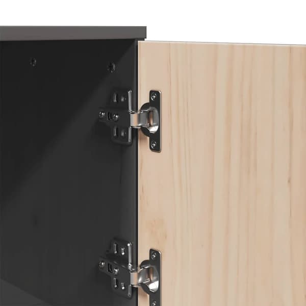 vidaXL Highboard grå 67x40x108,5 cm heltre furu