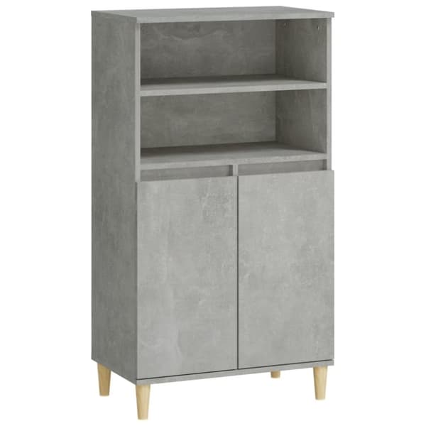 vidaXL Highboard betonggrå 60x36x110 cm konstruert tre