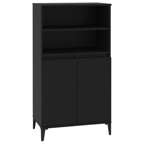 vidaXL Highboard svart 60x36x110 cm konstruert tre