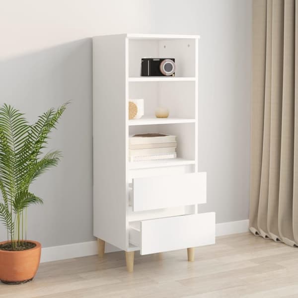 vidaXL Highboard hvit 40x36x110 cm konstruert tre