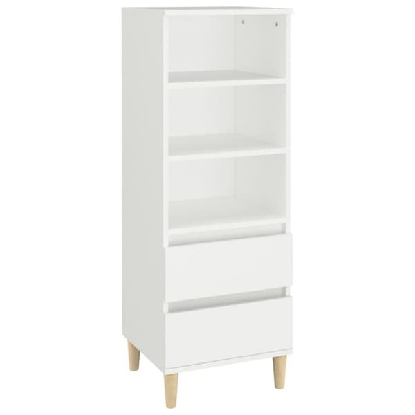 vidaXL Highboard hvit 40x36x110 cm konstruert tre