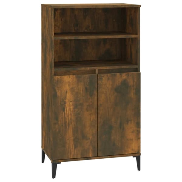 vidaXL Förvaringsskåp rökfärgad ek 60x36x110 cm konstruerat trä