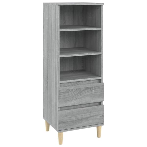 vidaXL Highboard grå sonoma 40x36x110 cm konstruert tre