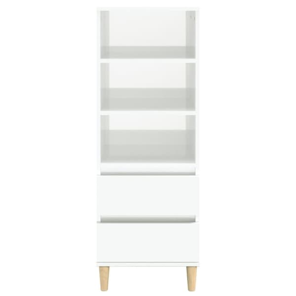 vidaXL Highboard høyglans hvit 40x36x110 cm konstruert tre