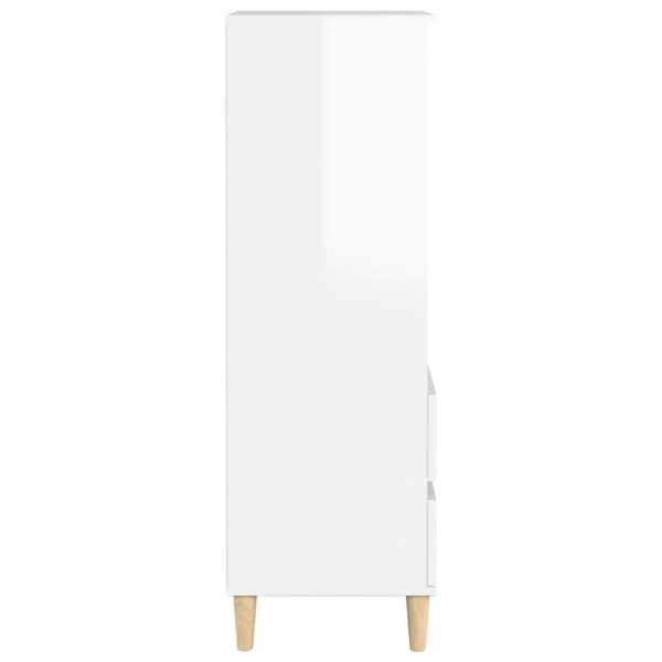 vidaXL Highboard høyglans hvit 40x36x110 cm konstruert tre