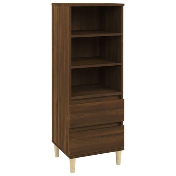 vidaXL Highboard brun eik 40x36x110 cm konstruert tre
