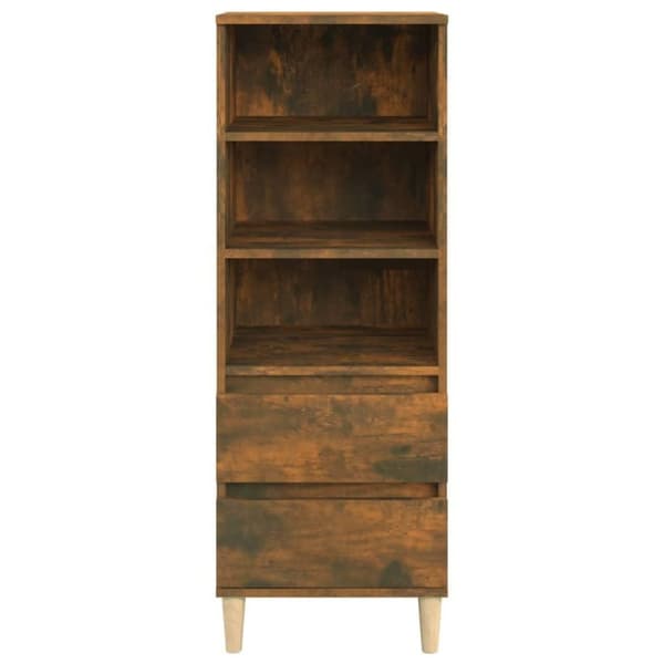 vidaXL Highboard røkt eik 40x36x110 cm konstruert tre