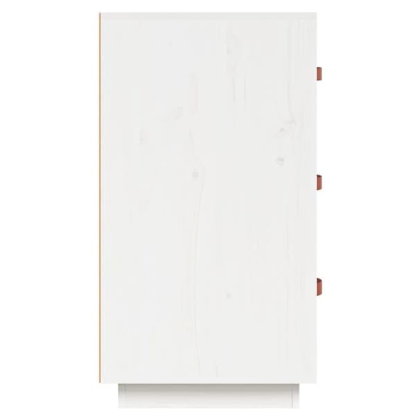 vidaXL skænk 80x40x75 cm massivt fyrretræ hvid