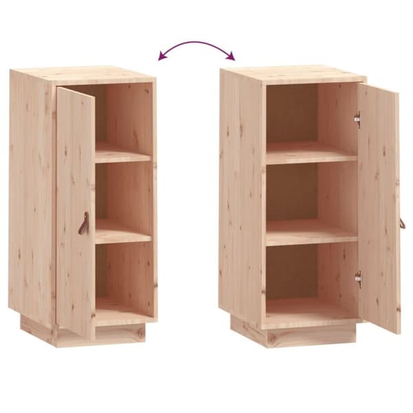 vidaXL skænk 34x40x75 cm massivt fyrretræ