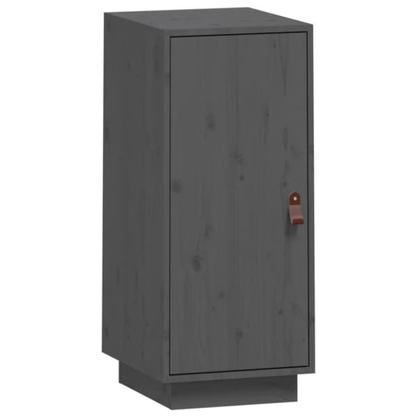 vidaXL skænk 34x40x75 cm massivt fyrretræ grå