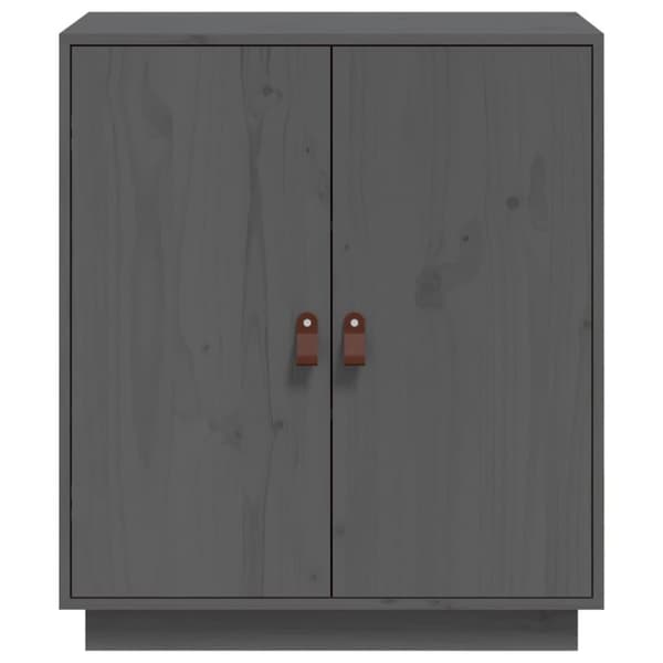 vidaXL skænk 65,5x40x75 cm massivt fyrretræ grå