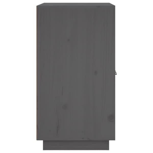 vidaXL skænk 65,5x40x75 cm massivt fyrretræ grå