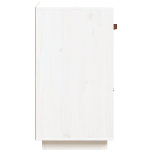 vidaXL skænk 34x40x75 cm massivt fyrretræ hvid