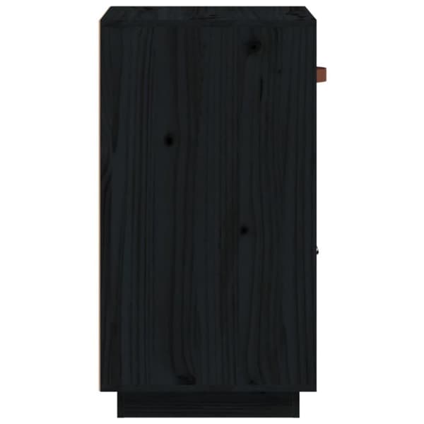 vidaXL skænk 34x40x75 cm massivt fyrretræ sort