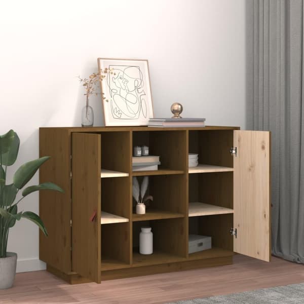 vidaXL Senkki hunajanruskea 100x40x75 cm täysi mänty