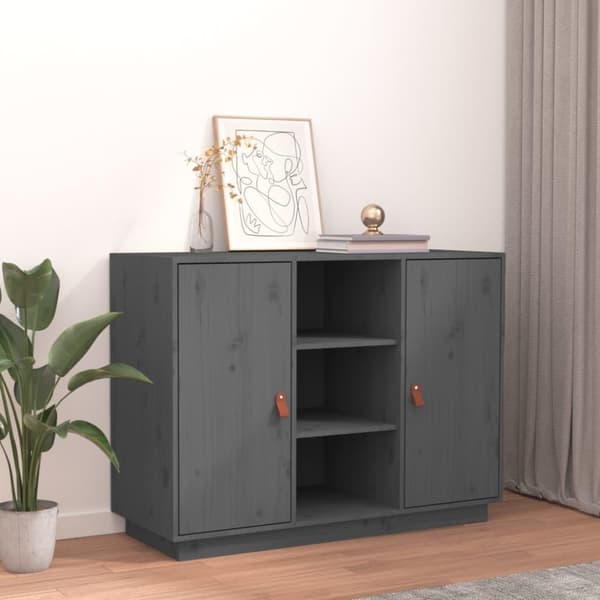 vidaXL Senkki harmaa 100x40x75 cm täysi mänty