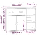 Pikkukuva 10 / 11: vidaXL Senkki musta 98,5x40x75 cm täysi mänty