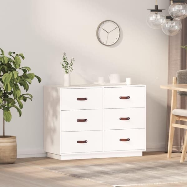vidaXL Senkki valkoinen 100x40x75 cm täysi mänty