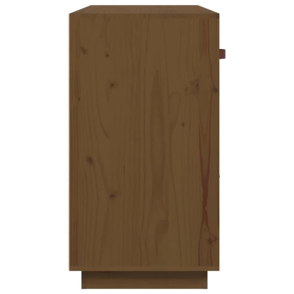 vidaXL skænk 100x40x75 cm massivt fyrretræ gyldenbrun