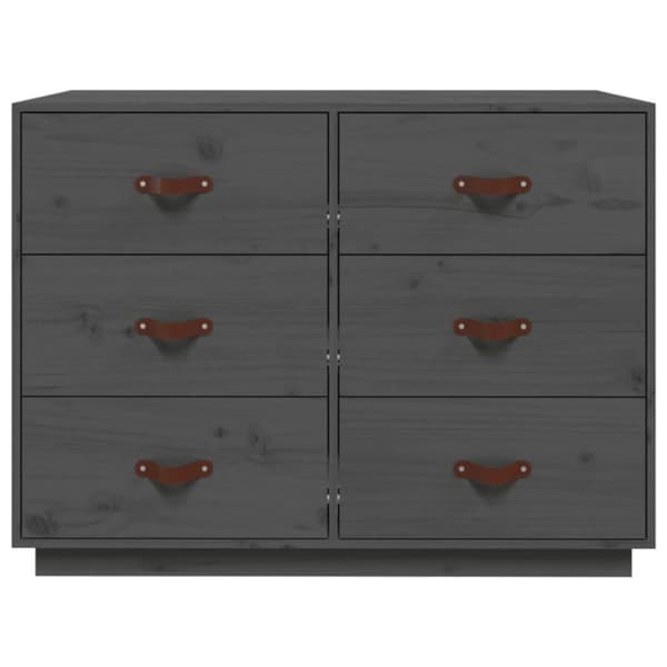 vidaXL skænk 100x40x75 cm massivt fyrretræ Grå