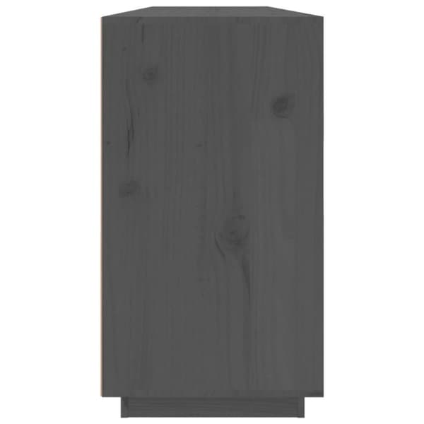 vidaXL skænk 100x40x75 cm massivt fyrretræ Grå