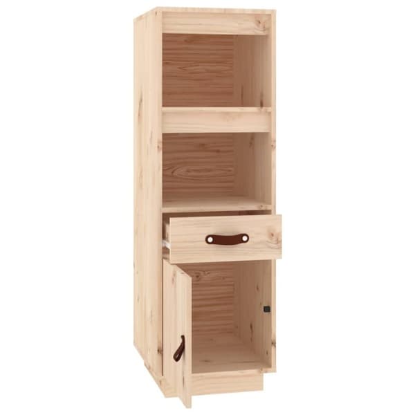 vidaXL højskab 34x40x108,5 cm massivt fyrretræ