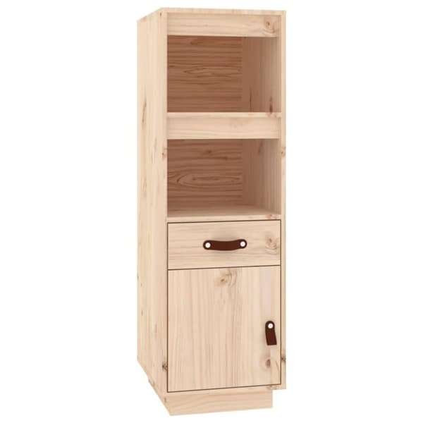vidaXL højskab 34x40x108,5 cm massivt fyrretræ