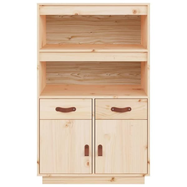 vidaXL højskab 67x40x108,5 cm massivt fyrretræ