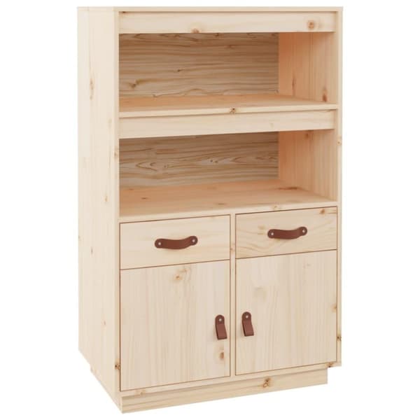 vidaXL højskab 67x40x108,5 cm massivt fyrretræ