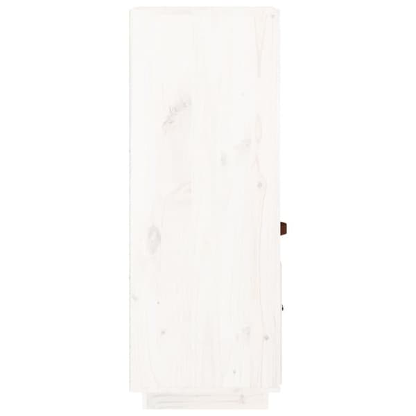 vidaXL højskab 34x40x108,5 cm massivt fyrretræ hvid