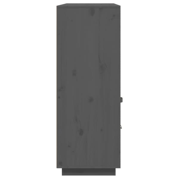 vidaXL højskab 100x40x108,5 cm massivt fyrretræ grå