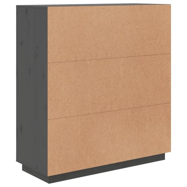 vidaXL højskab 100x40x108,5 cm massivt fyrretræ grå