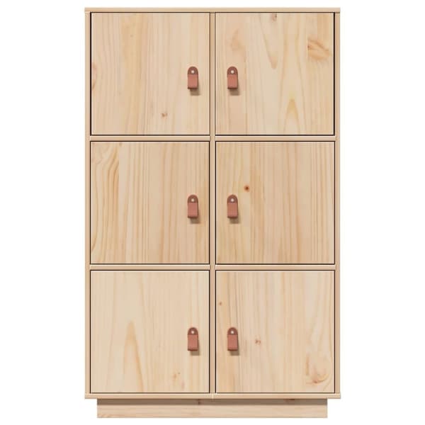 vidaXL højskab 67x40x108,5 cm massivt fyrretræ